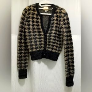 Elie by Elie Tahari houndstooth cardigan. EUC.  Size xs